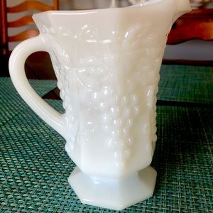 Small milk glass pitcher